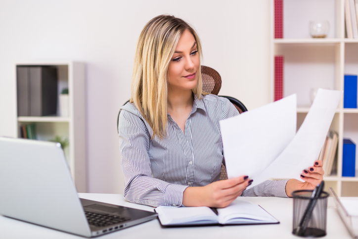 A taxpayer reviewing a list of tax deductions for homeowners.