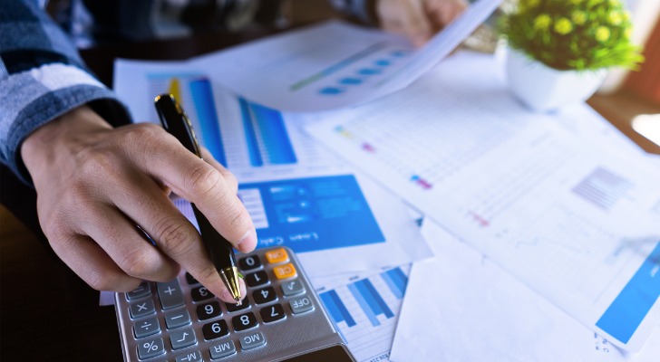 An advisor reviewing a client portfolio.