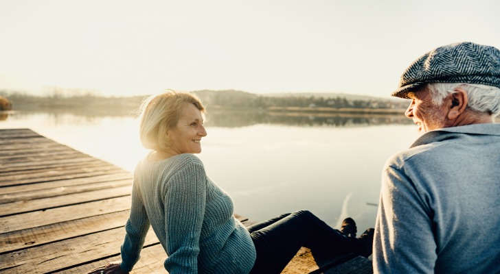 A retired couple enjoying their retirement savings.