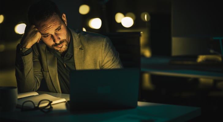 A man researches stock bond allocation by age.