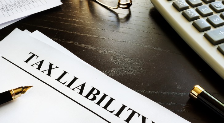 Closeup of tax documents.