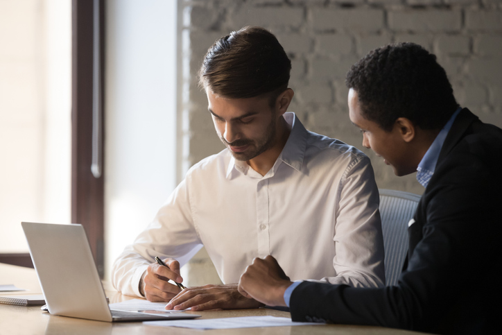 A financial advisor trains his successor as part of his succession plan.
